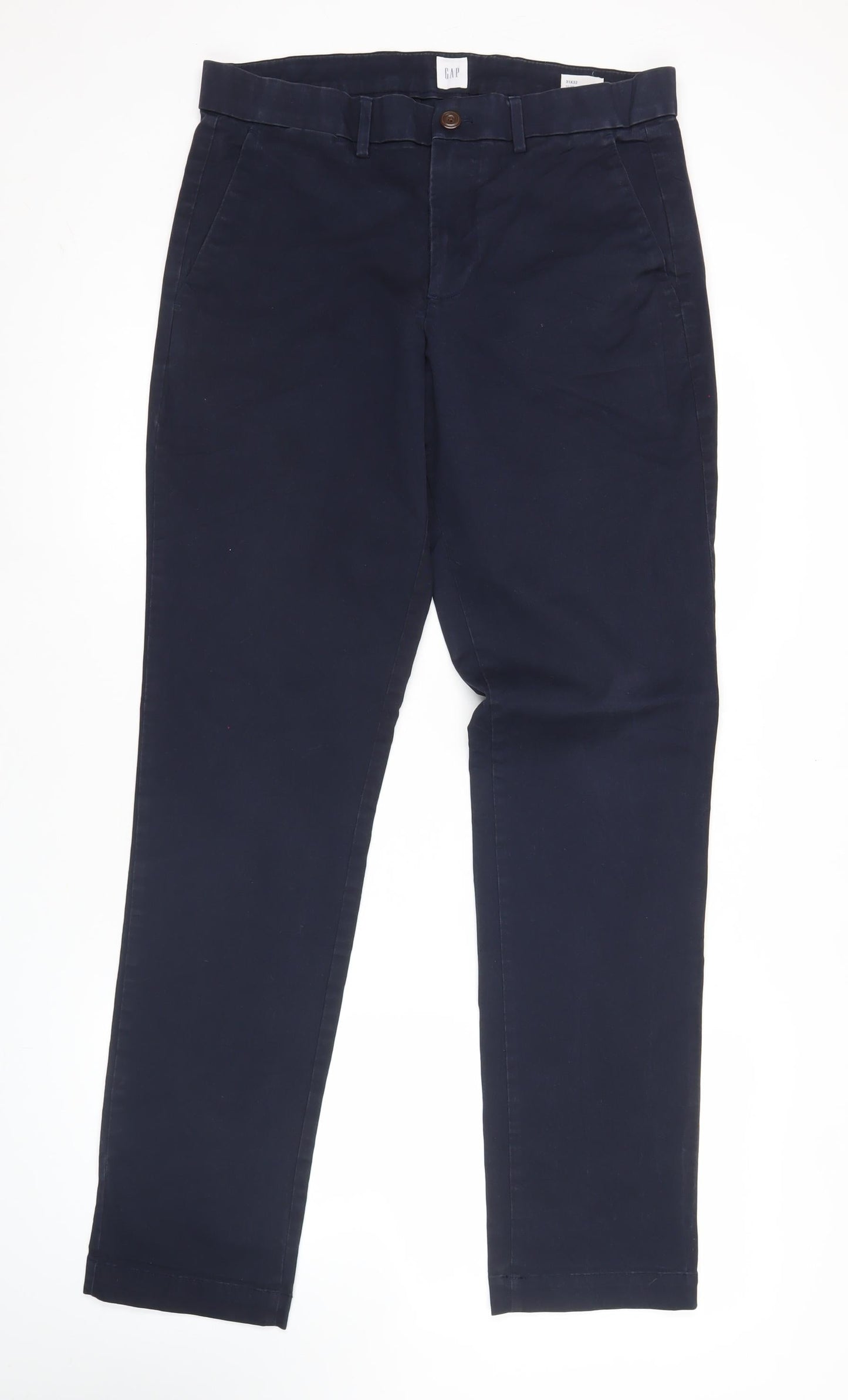 GAP Men’s Blue Slim Fit Chino Trousers 31x32 Straight Leg