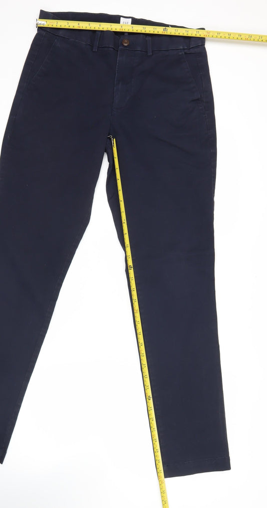GAP Men’s Blue Slim Fit Chino Trousers 31x32 Straight Leg