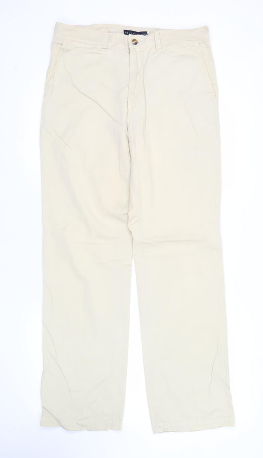 Tommy Hilfiger Men’s Beige Chino Trousers 32W 32L Straight Cotton
