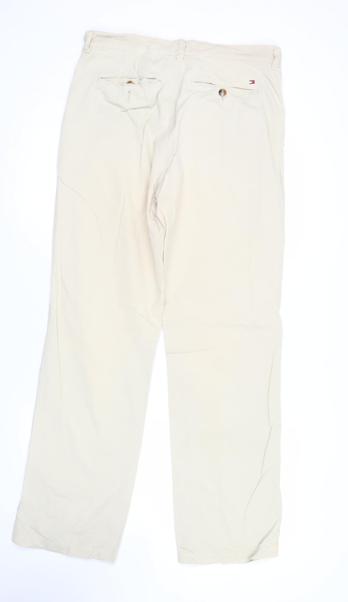Tommy Hilfiger Men’s Beige Chino Trousers 32W 32L Straight Cotton