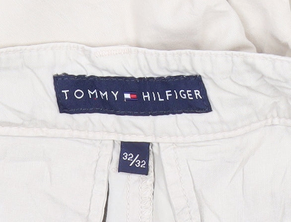 Tommy Hilfiger Men’s Beige Chino Trousers 32W 32L Straight Cotton
