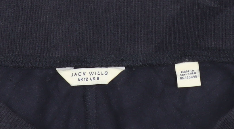 Jack Wills Womens Black Jogger Sweatpants Size 12 Cotton Blend