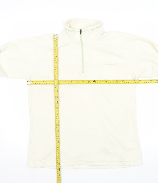Craghoppers Women’s Ivory Fleece Sweatshirt UK 12 Pullover 1/4 Zip