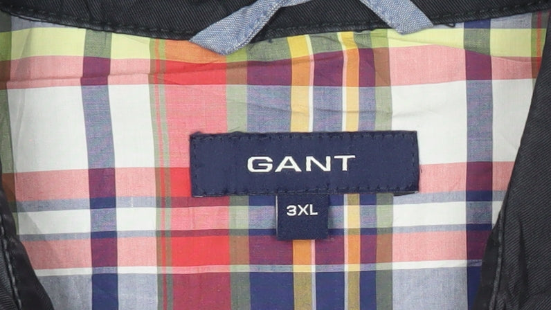 Gant Men’s Black 3XL Cotton Collared Zip Jacket Casual