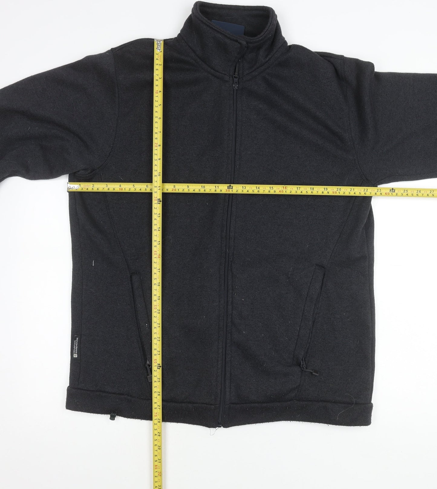 Mountain Warehouse Men Black XL Fleece Full Zip Jacket Hiking Casual