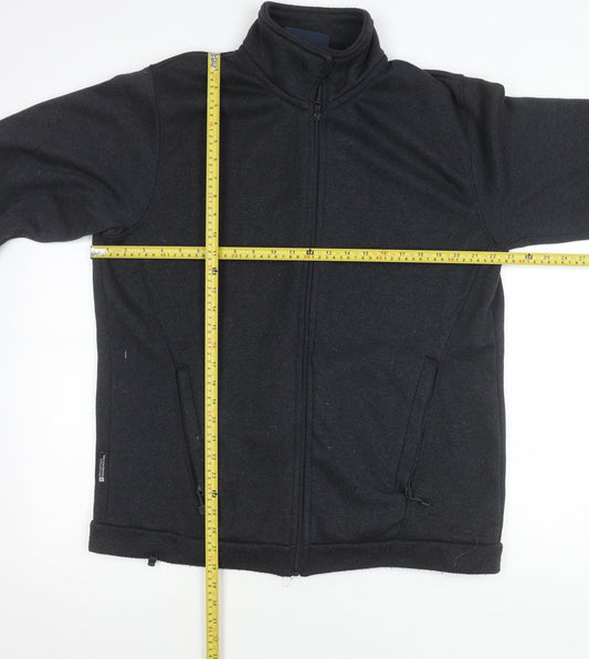 Mountain Warehouse Men Black XL Fleece Full Zip Jacket Hiking Casual