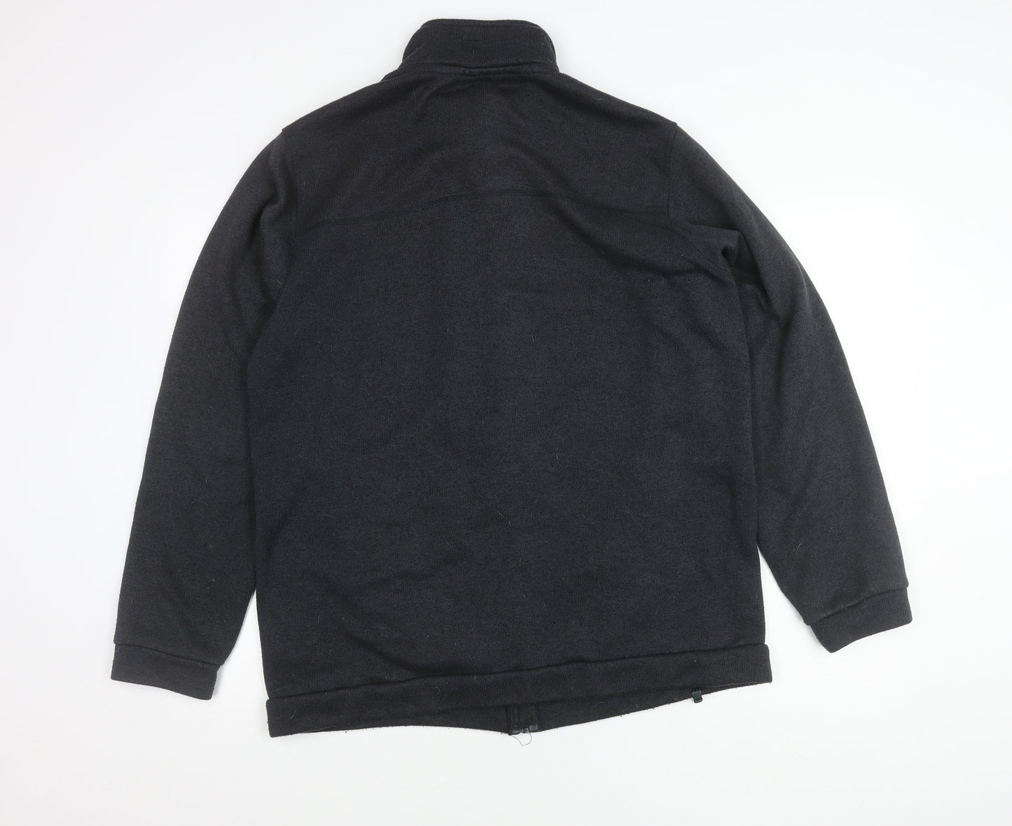 Mountain Warehouse Men Black XL Fleece Full Zip Jacket Hiking Casual