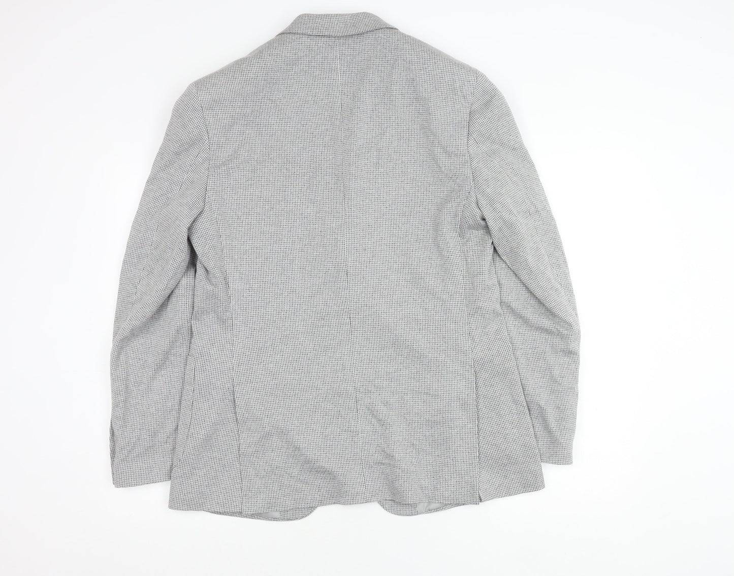Marks and Spencer Men’s Grey Check Blazer Jacket 40 Chest Regular