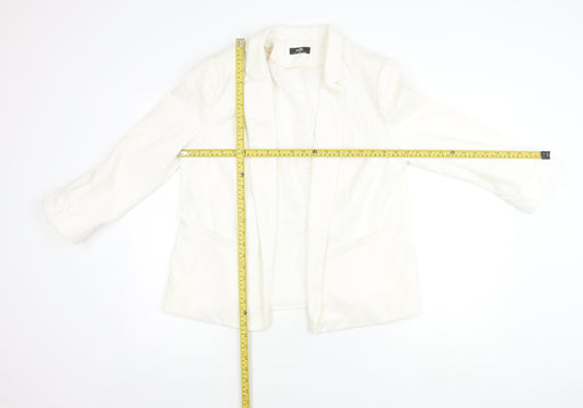 Wallis Womens Ivory Size 16 Notch Lapel Blazer Jacket