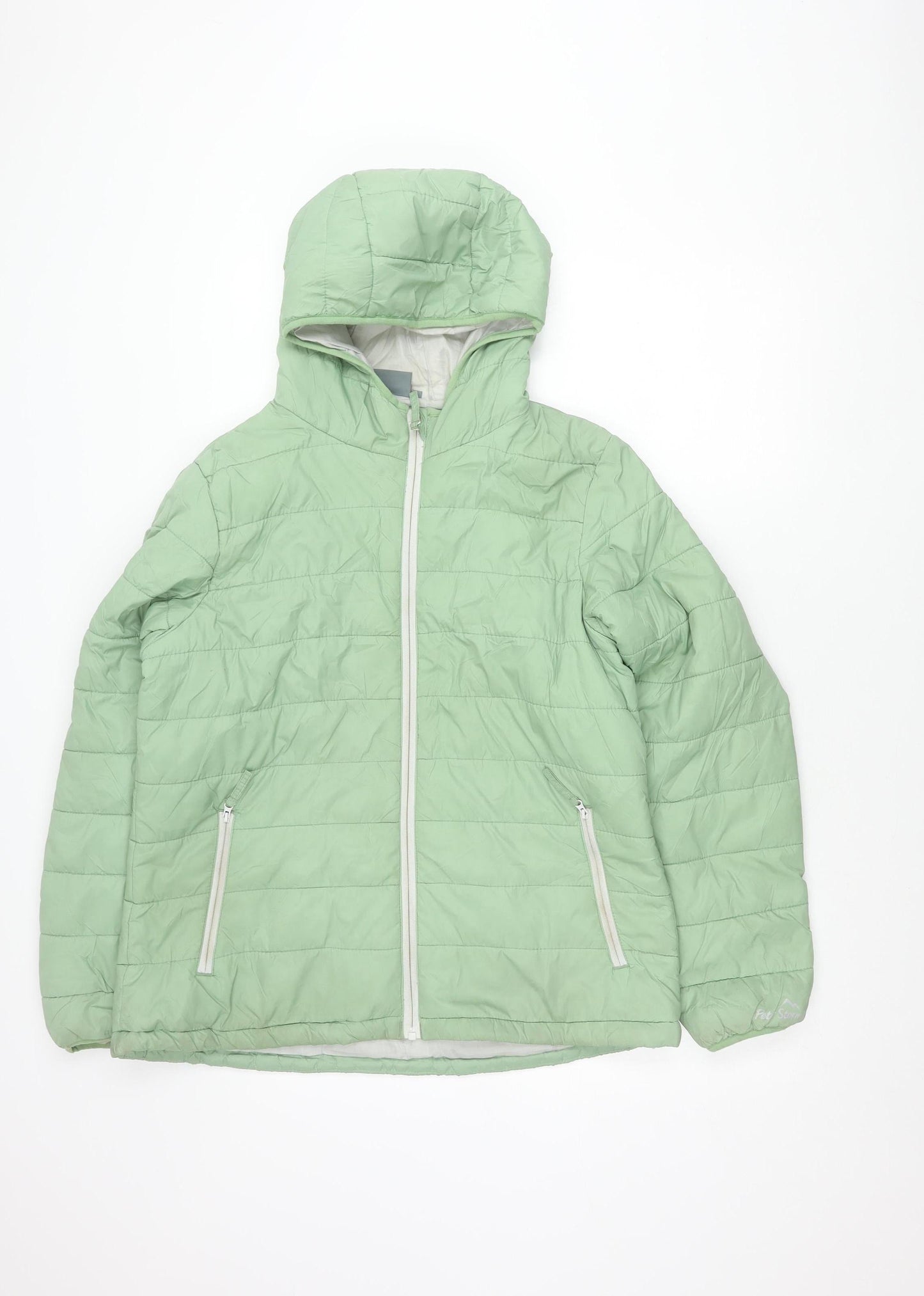 Peter Storm Womens Green Size 14 Quilted Hooded Puffer Jacket