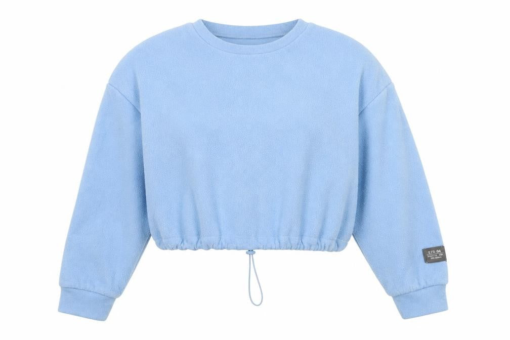 Stradivarius Women’s Blue Fleece Pullover Sweatshirt Size 8 UK