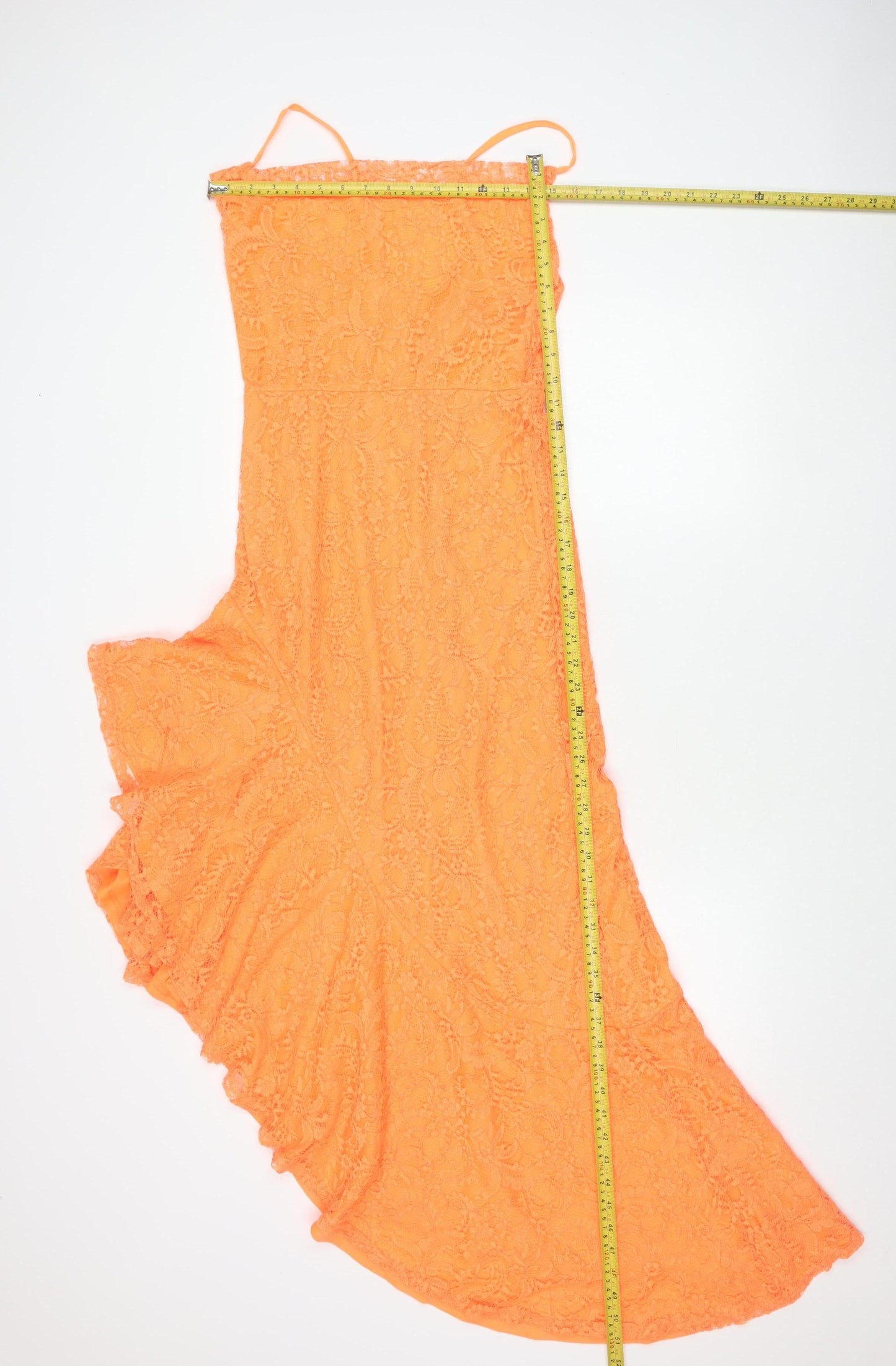 Boohoo Women’s Orange Lace One Shoulder Asymmetric Bodycon Dress Size 10