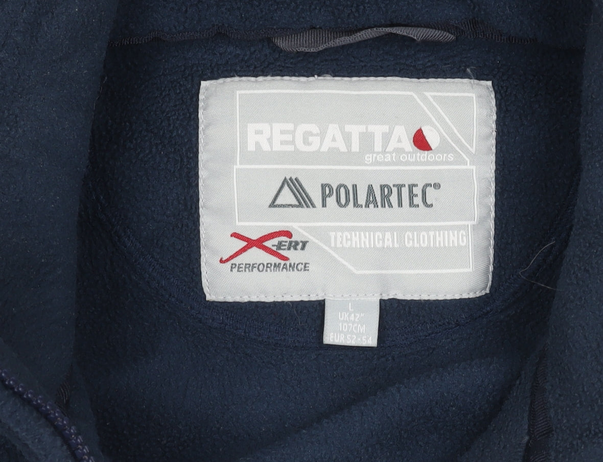 Regatta Men’s Blue Fleece Jacket L 42in Full Zip Outdoor Casual