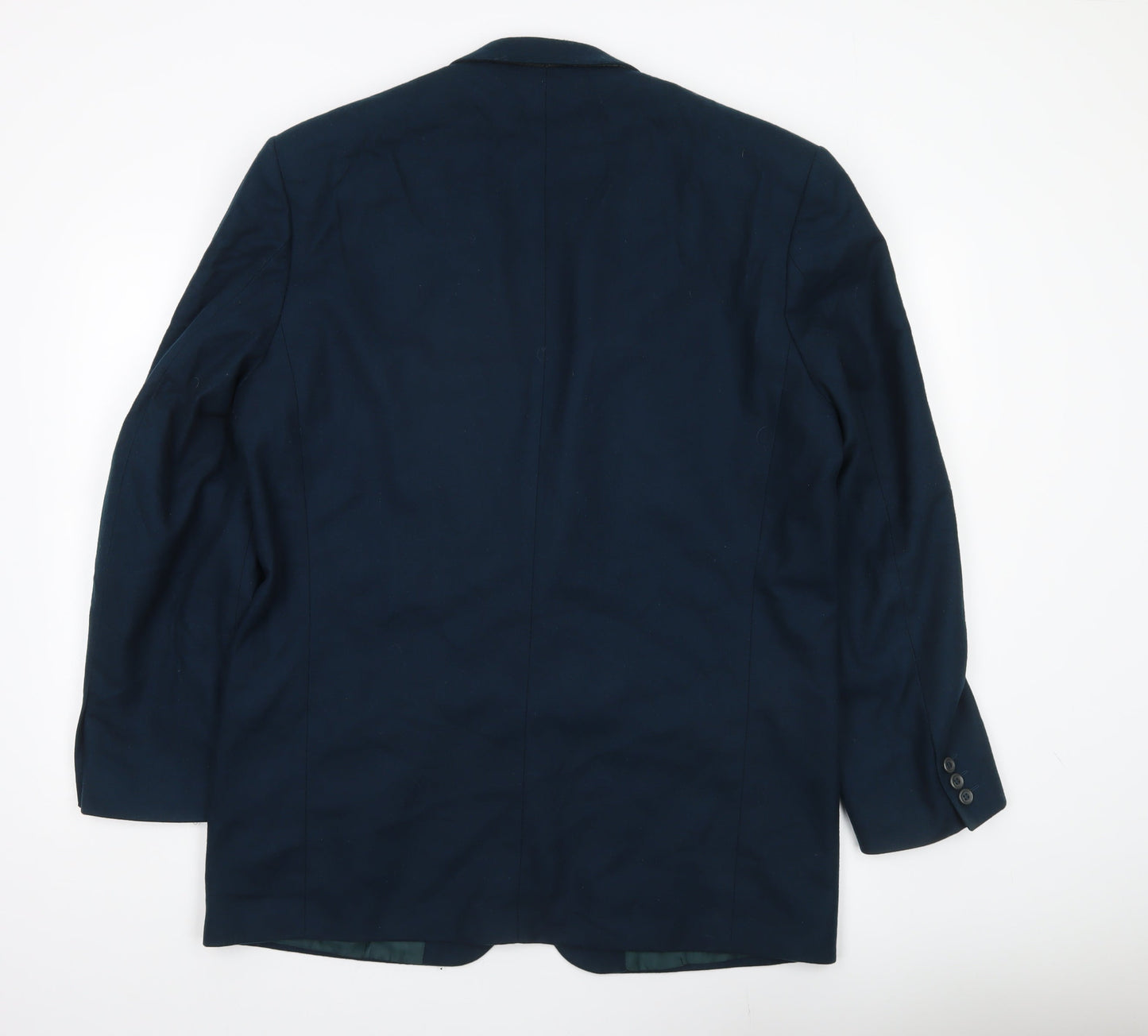 BHS Men’s Blue Wool Cashmere Blazer Jacket 42in Chest Long