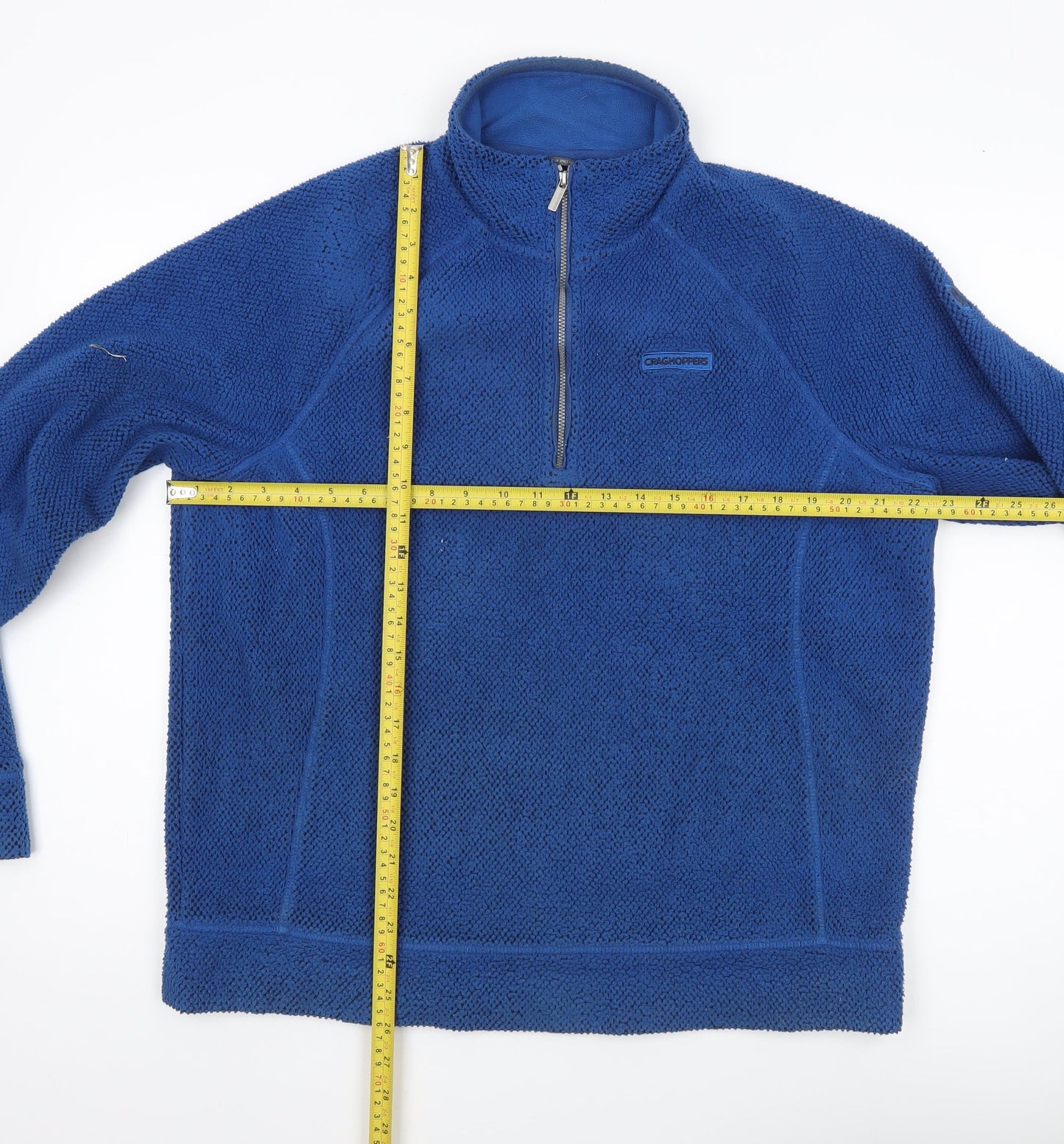 Craghoppers Men’s Blue Fleece Pullover Sweatshirt L Outdoor Hiking