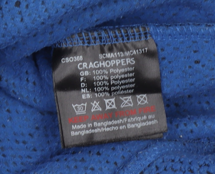 Craghoppers Men’s Blue Fleece Pullover Sweatshirt L Outdoor Hiking