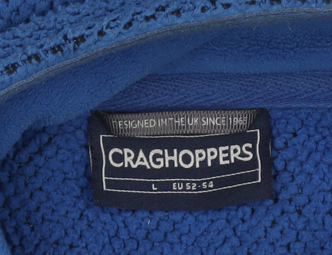 Craghoppers Men’s Blue Fleece Pullover Sweatshirt L Outdoor Hiking