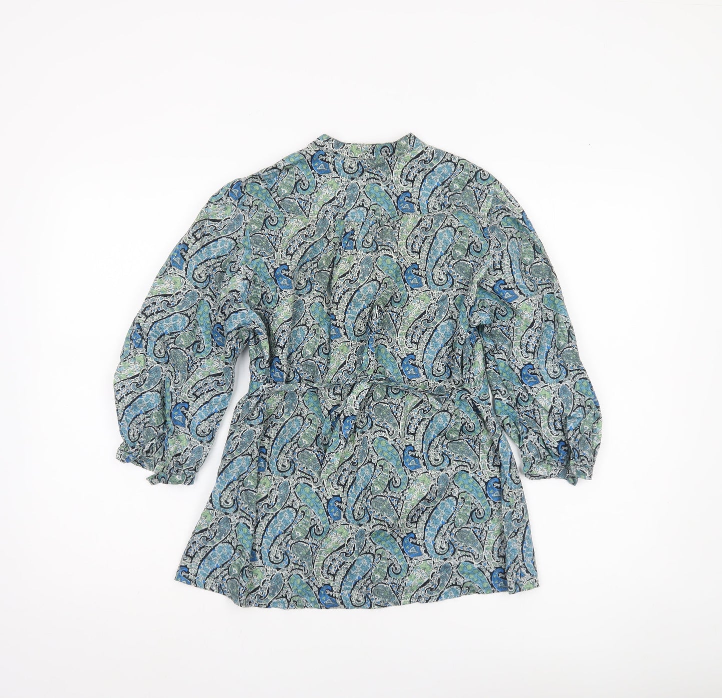 Oasis Women’s Multicoloured Paisley Cotton Tunic Blouse Size 10
