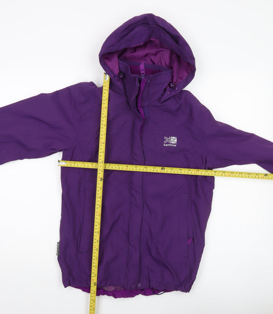 Karrimor Womens Purple Hooded Waterproof Rain Jacket Size 8