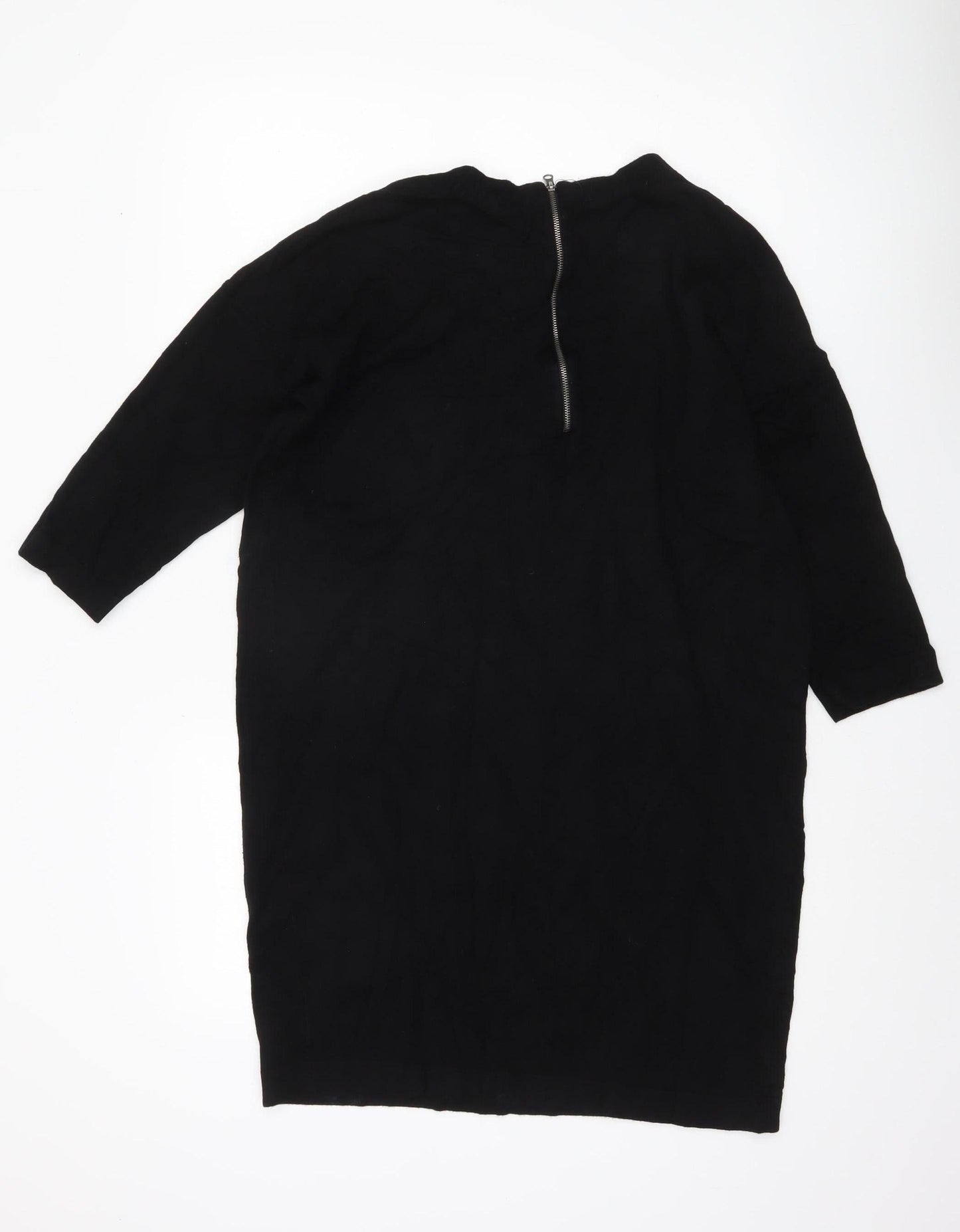 Vero Moda Women’s Black L Tunic Jumper High Neck Zip Knit