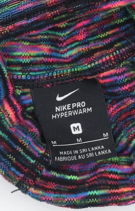 Nike Womens Multicoloured Hyperwarm Mock Neck Long Sleeve Top M