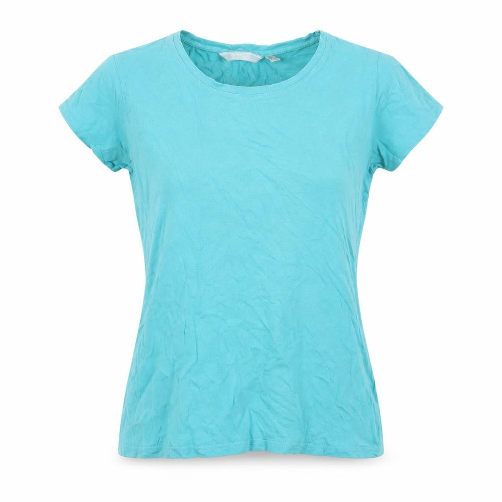 Bershka Womens Blue Cotton Crew Neck T-Shirt UK 14