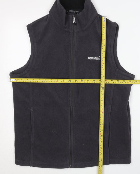 Regatta Mens Black Fleece Bodywarmer Waistcoat Gilet Size M Outdoor