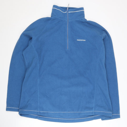 Craghoppers Womens Blue Fleece Sweatshirt Size 18 1/4 Zip Pullover