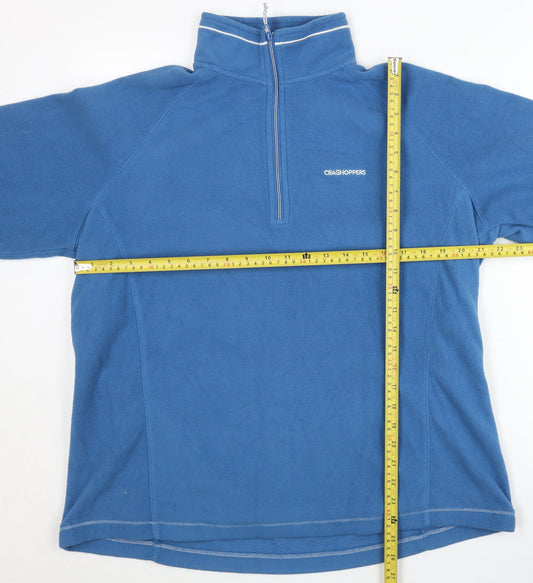 Craghoppers Womens Blue Fleece Sweatshirt Size 18 1/4 Zip Pullover