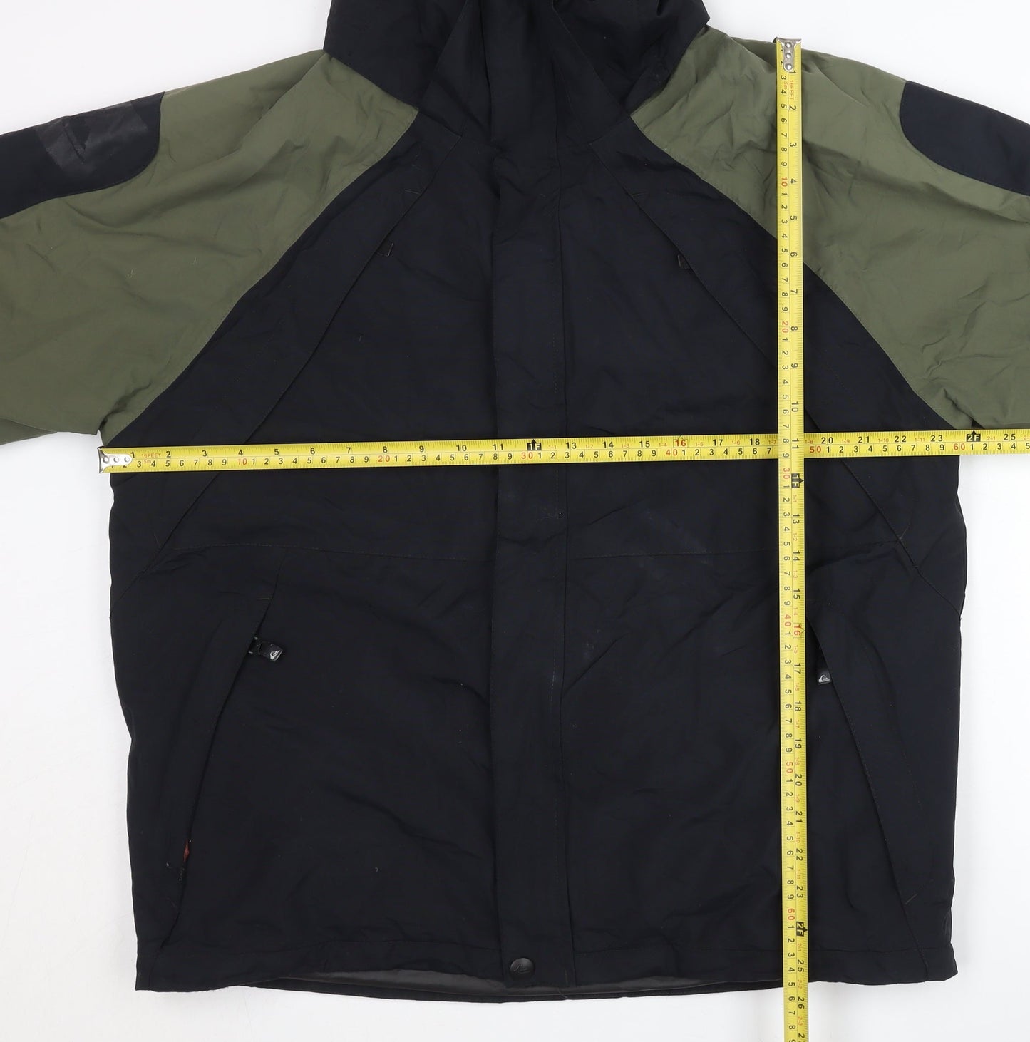 Quiksilver Men’s Black Green X-Series Hooded Parka Jacket M