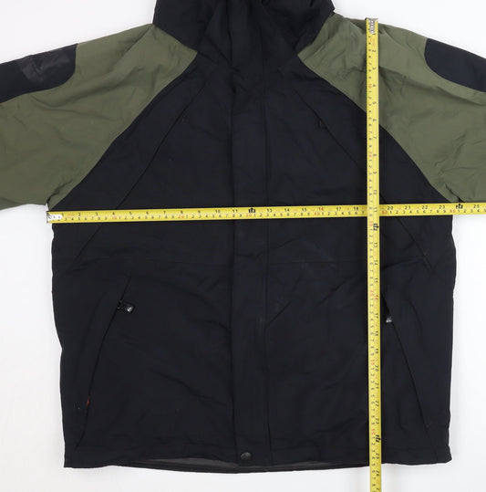 Quiksilver Men’s Black Green X-Series Hooded Parka Jacket M