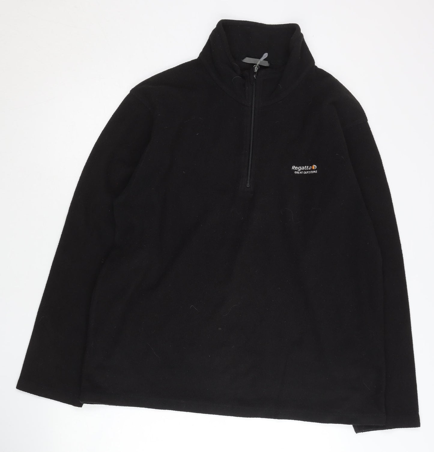 Regatta Mens Black XL Fleece 1/4 Zip Pullover Sweatshirt Outdoor