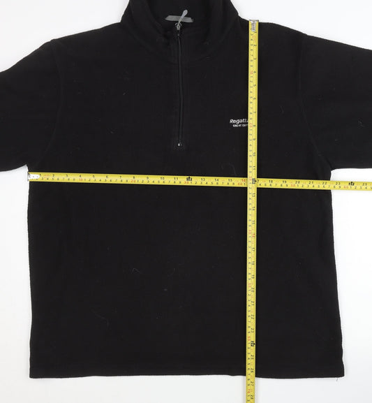 Regatta Mens Black XL Fleece 1/4 Zip Pullover Sweatshirt Outdoor