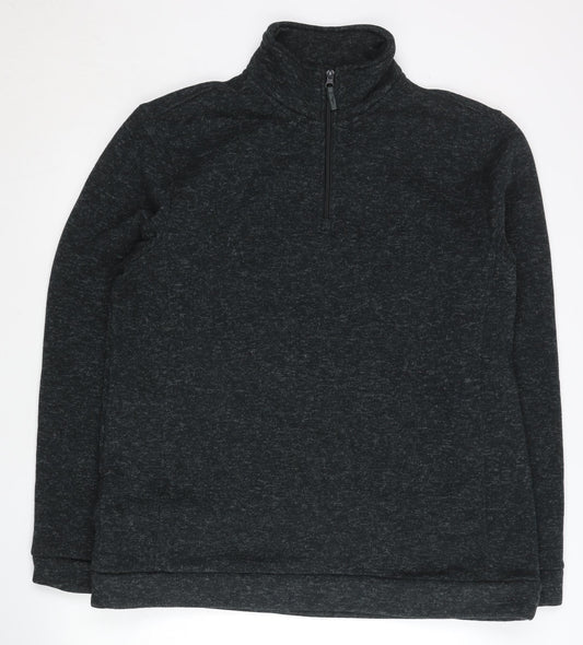 Mountain Warehouse Mens Black XL Pullover Fleece Sweatshirt