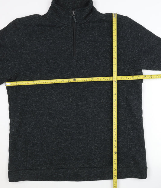 Mountain Warehouse Mens Black XL Pullover Fleece Sweatshirt