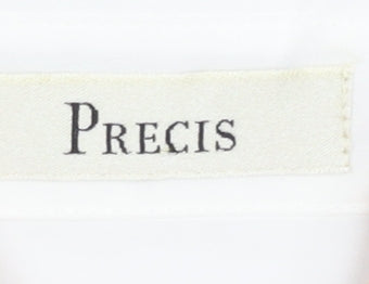 Precis Women White Blouse UK 12 Collared Long Sleeve Workwear