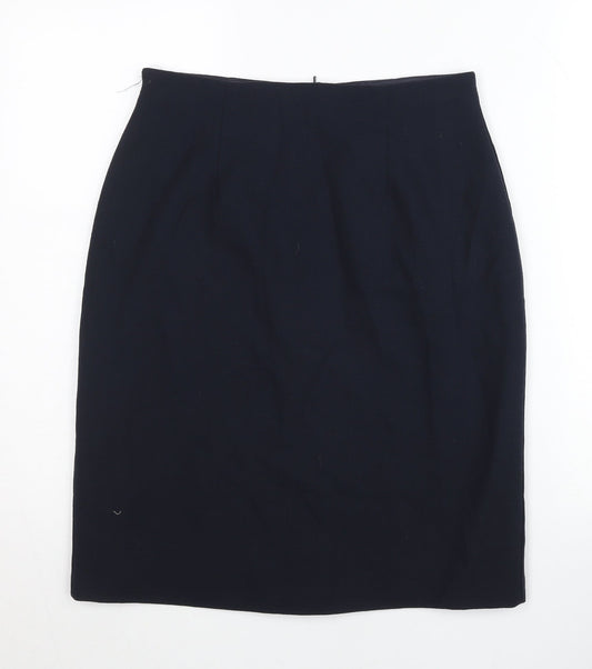 Laura Ashley Women’s Black Wool Pencil Skirt Size 12 Workwear