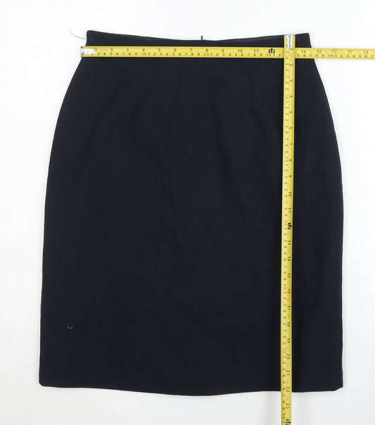 Laura Ashley Women’s Black Wool Pencil Skirt Size 12 Workwear