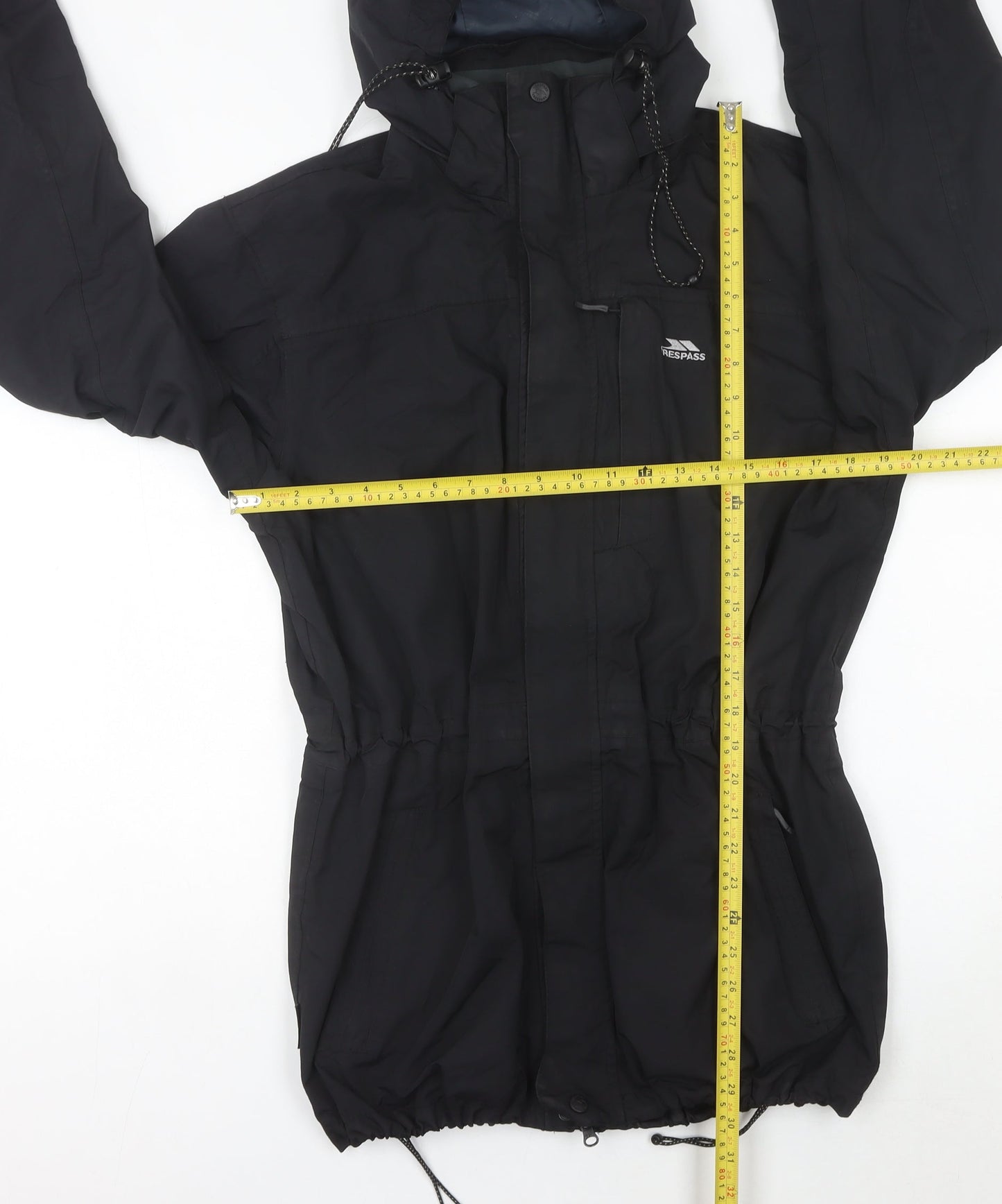 Trespass Womens Black Waterproof Hooded Rain Coat Jacket S