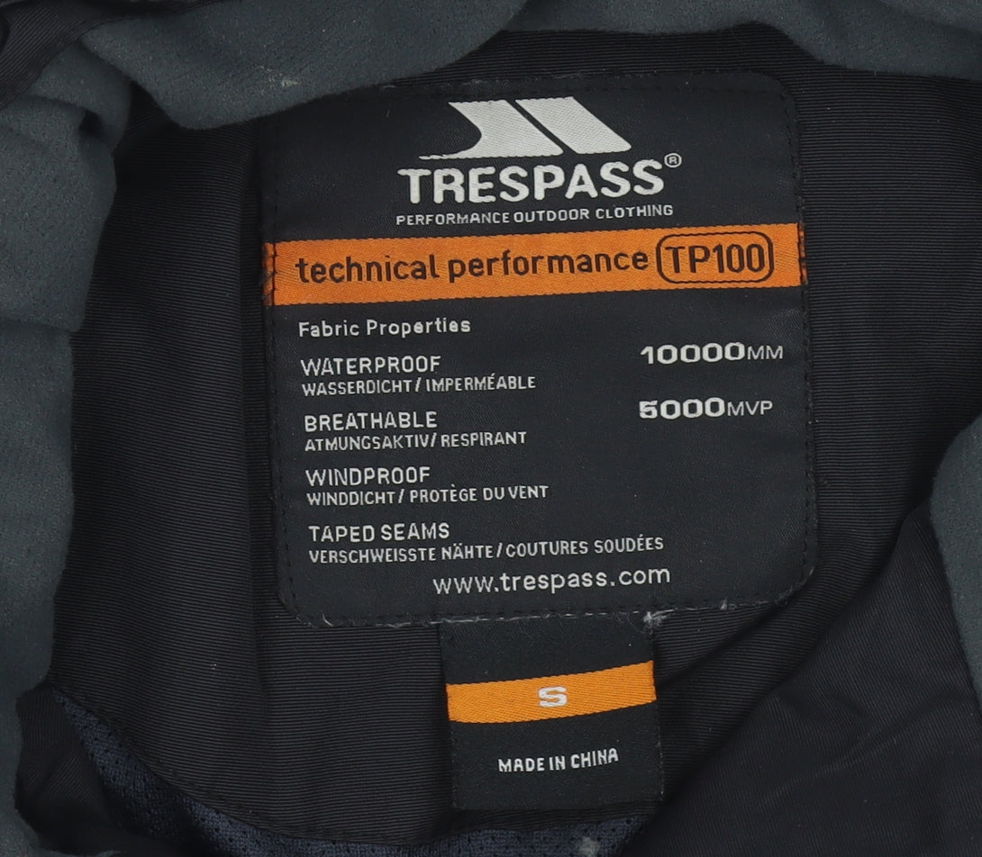 Trespass Womens Black Waterproof Hooded Rain Coat Jacket S