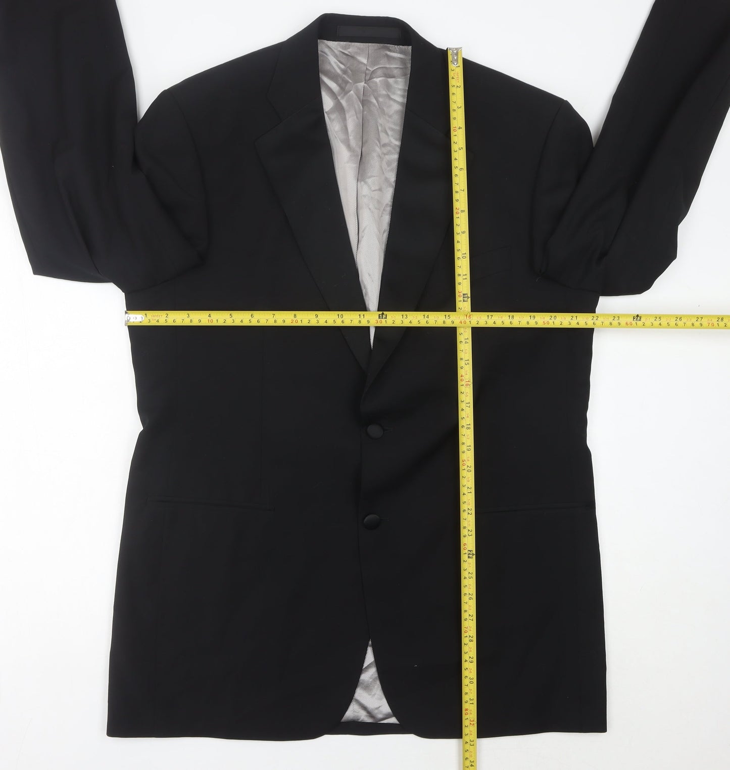 Marks and Spencer Men's Black Wool Suit Jacket 42L Long Classic