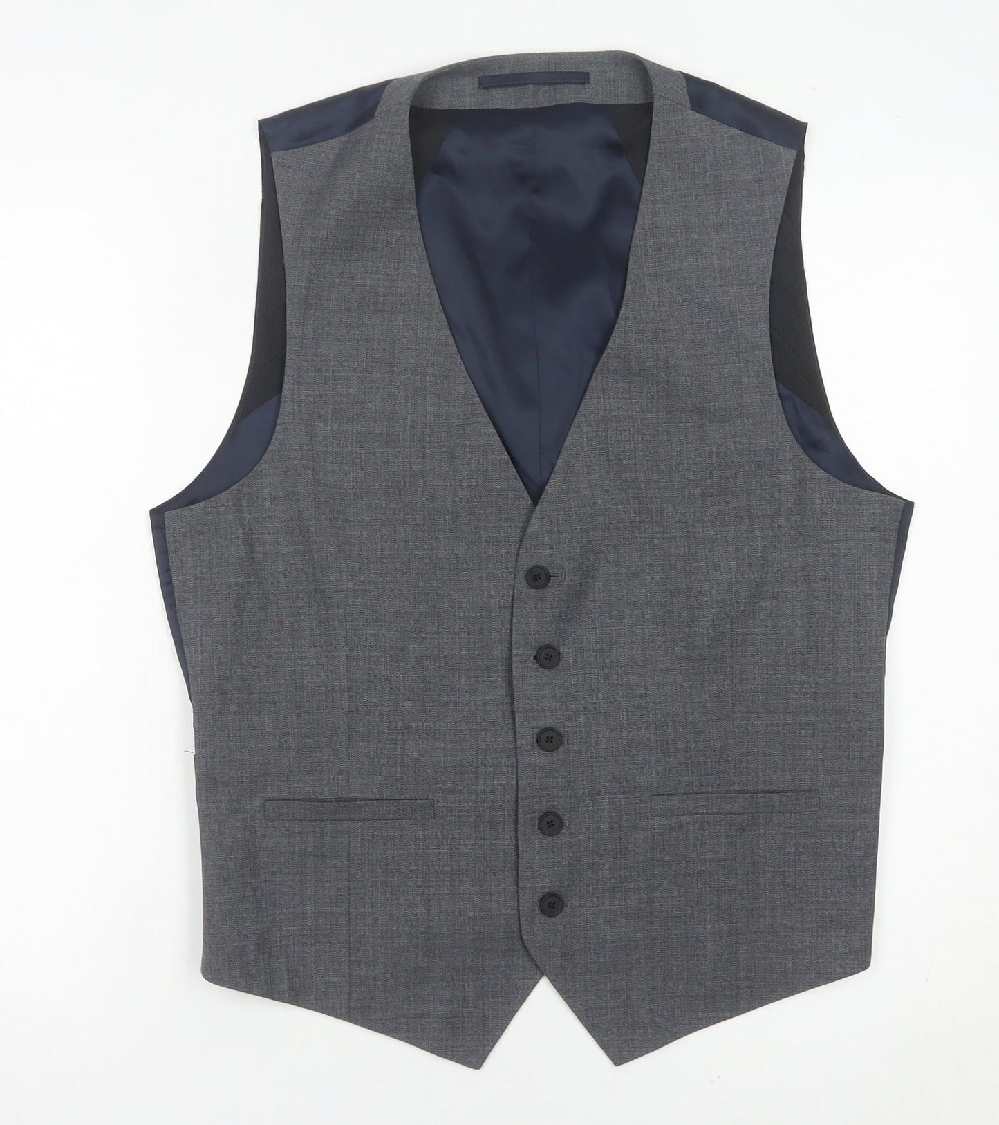 Burton Menswear Men’s Grey Wool Blend Suit Waistcoat M 36-40” Chest