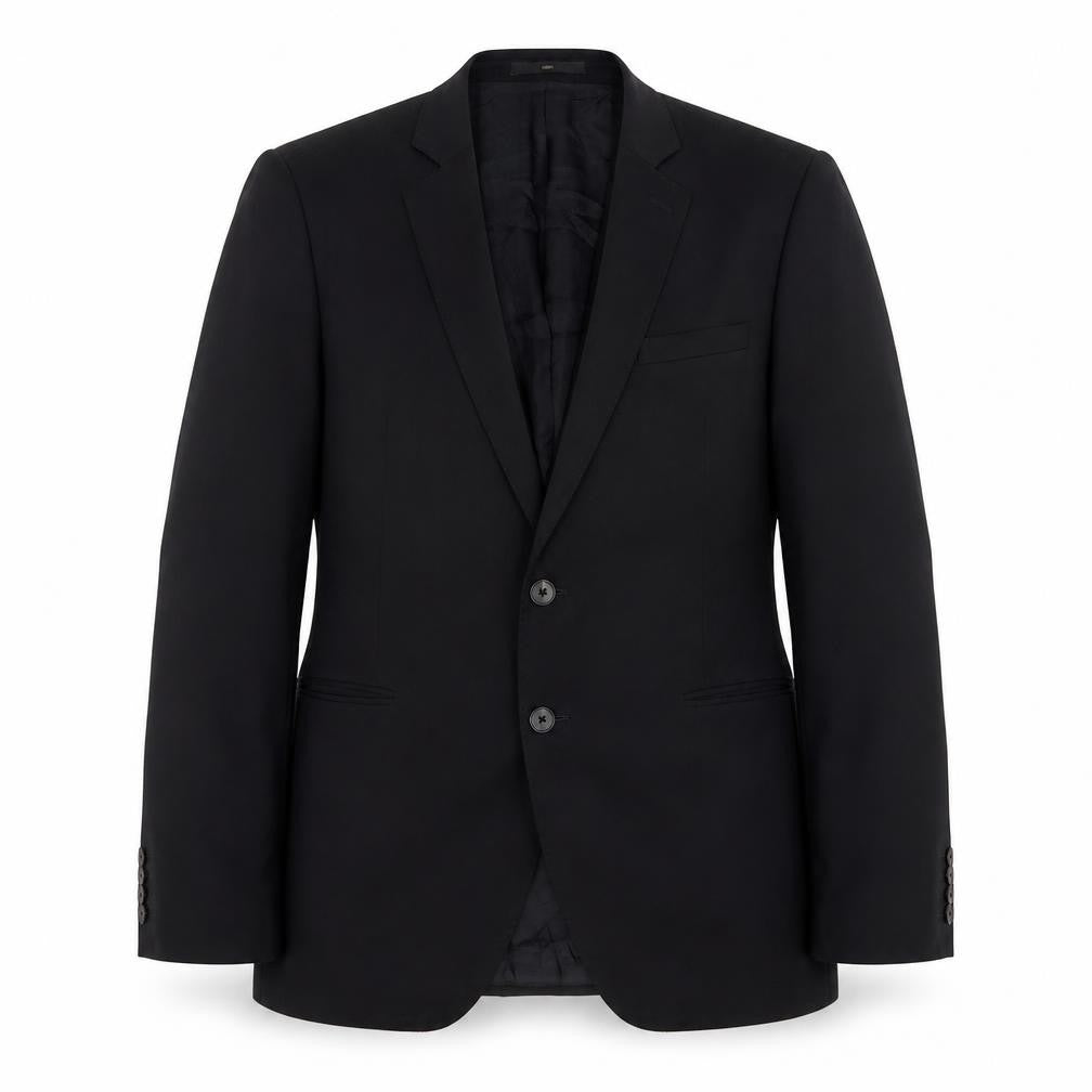 Mens 44 Chest Regular Jaeger Black Two-Button Blazer