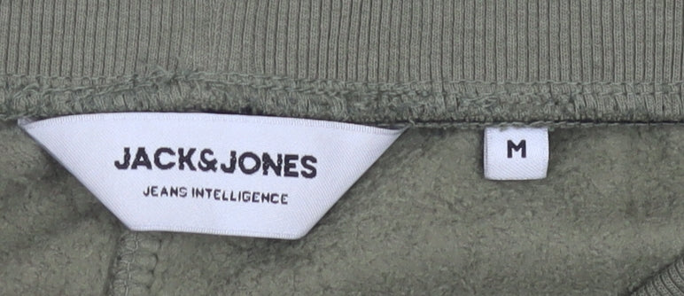 Jack & Jones Men’s Green Jogger Trousers M Cotton Blend