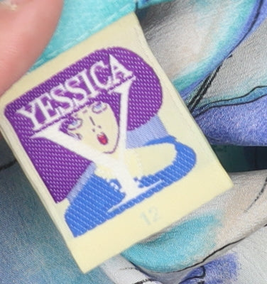 Yessica Womens Multicoloured Hawaiian Button-Up Shirt Size 12