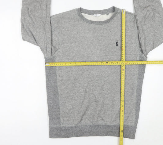 Next Men's Grey Small Crew Neck Sweatshirt Pullover Logo