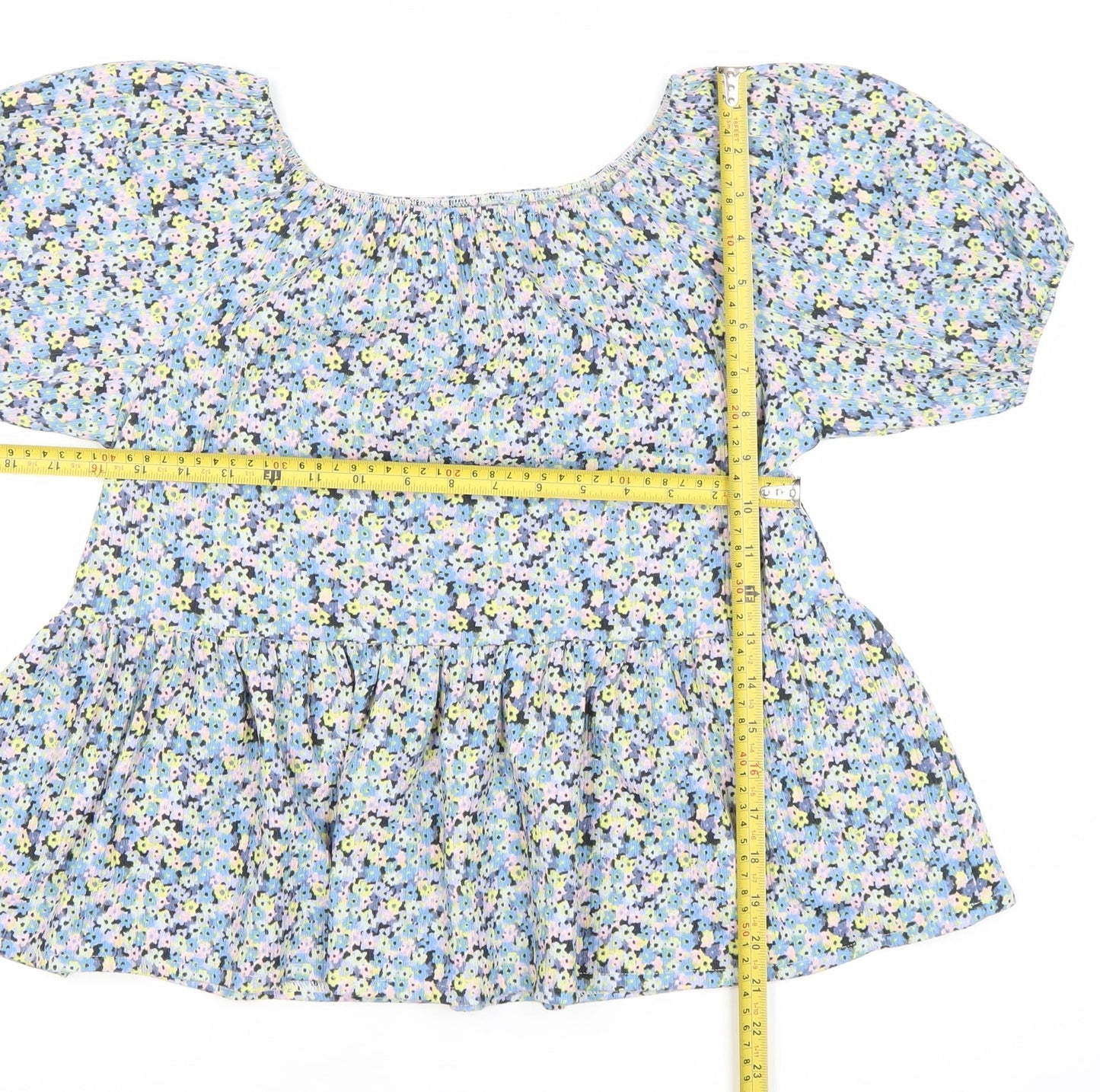 Next Girls Multicoloured Floral Tunic Blouse 10 Years Short Sleeve