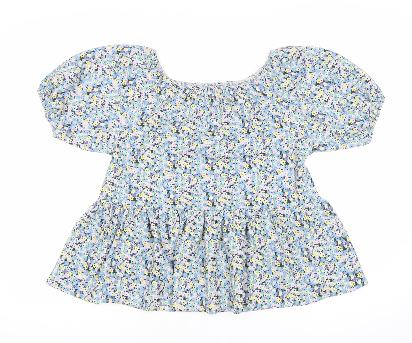 Next Girls Multicoloured Floral Tunic Blouse 10 Years Short Sleeve