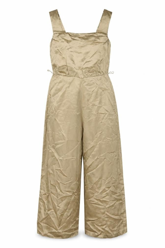 Autograph Women’s Beige Sleeveless Wide-Leg Jumpsuit Size 12