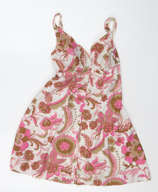 SLIX Women’s Multicoloured Floral Camisole Tank Top Size 12